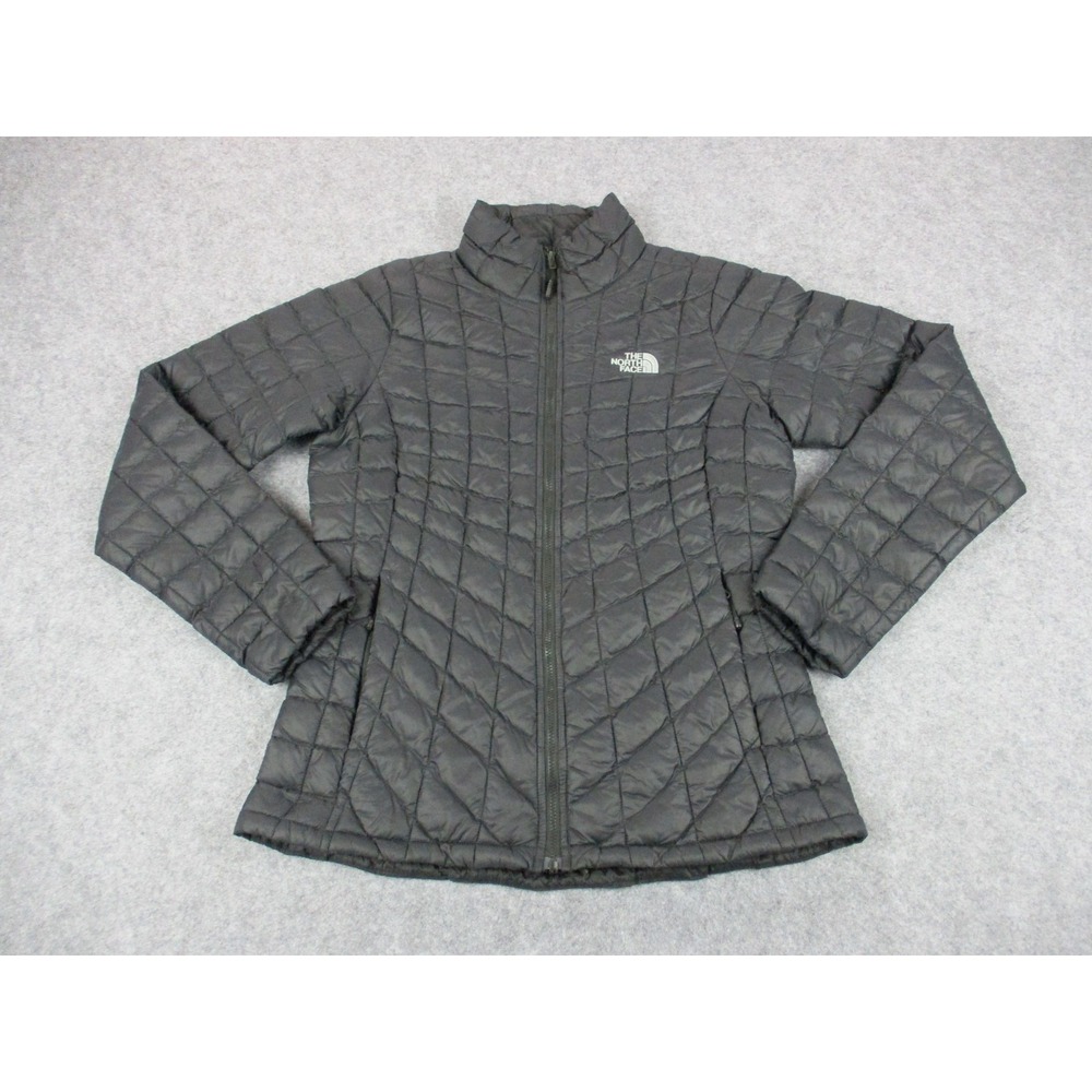 North Face Jacket Womens Small Black Thermoball Eco Quilted Outdoors Hiking Coat